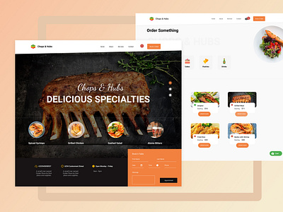 Chops and Hubs appdesign branding chops and hubs delivery app food foodapp homepage responsive design restaurant restaurant app restaurant website ui website