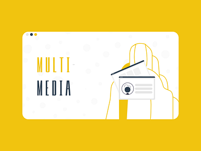 Multi- media | Landing page branding clean concept design figma illustration typography ui vector web