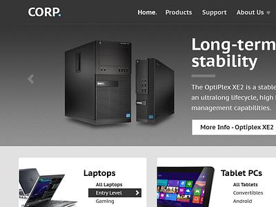 Corp. - PSD Theme .psd corporate hardware products psd theme webdesign website theme
