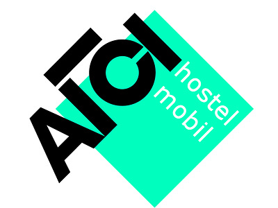 AICI Hostel Logo hostel logo minimalism type typography