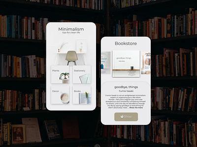 Minimalism shop app bookstore design eshop figma figmadesign minimal minimalism minimalist design mobile app design mobile ui typography ui