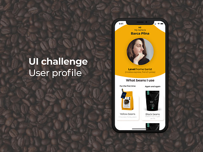 UI challenge - user profile coffee design figma figmadesign identity mobile app design mobile ui profile ui ui challenge user