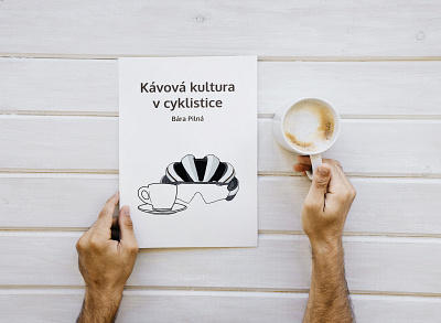 Kávová kultura v cyklistice branding coffee culture cycling design digital illustration fresh illustration maturita project