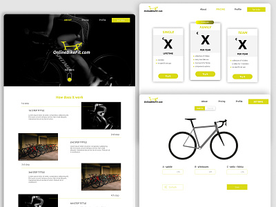 OnlineBikeFit.com branding concept cycling design figma figmadesign illustration web website website concept website design