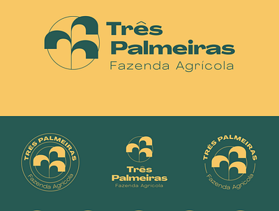 Três Palmeiras Farm brand branding design farm logo palm palmtree rebranding