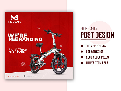 Social Media Banner Post Template Design | Product Banner Ads advertisement bannerads bike business coverphoto cycle digitalmarketing electric facebookads graphicsdesign instagrampost onlinebanner photoshop posterdesign product banner socialmedia socialmediabranding webbanner youtube