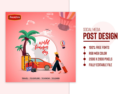 Social Media Banner Post Template Design | Travel Banner Ads