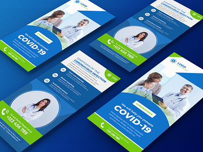 Medical DL Flyer & Rack Card Design Health Care I Covid-19