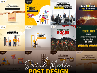Food Delivery Services Social Media Post Banner Templates