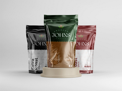 Standing Pouch Coffee Andrean Johns Packaging | Design Packaging branding graphic design packaging packaging design print