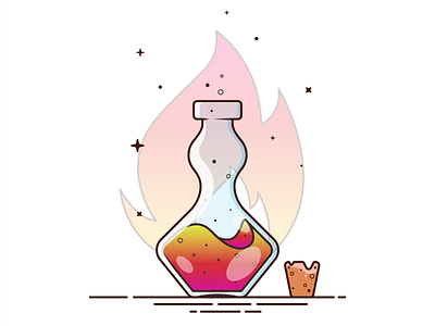 Potion 3 anotherfanatic art artist design flat icon illustration illustrations illustrator logo potion simple summers vector warm