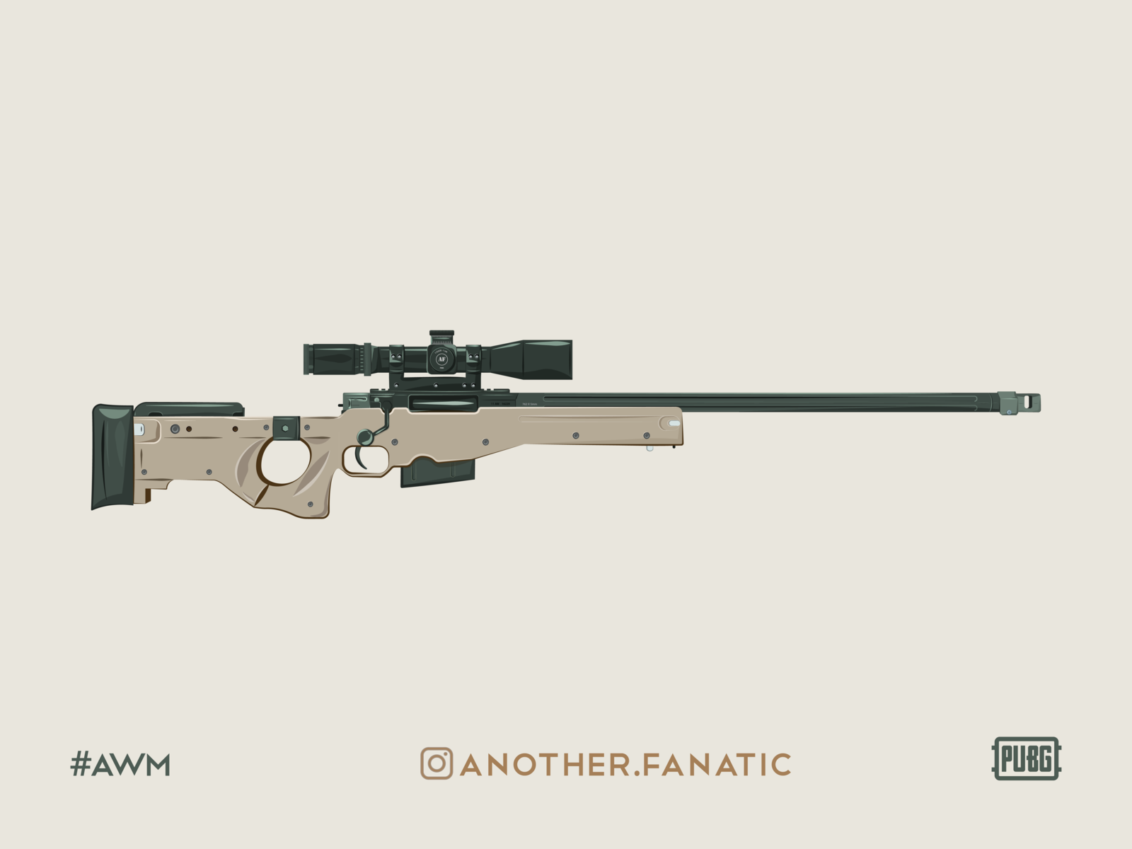 AWM Sniper Rifle PUBG By Another Fanatic On Dribbble