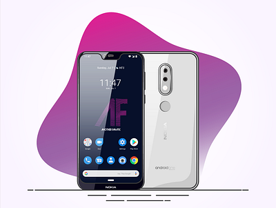 Nokia 6.1 plus Illustration anotherfanatic branding design flat icon illustration illustrations illustrator logo mobilephone nokia smartphone vector vectorart