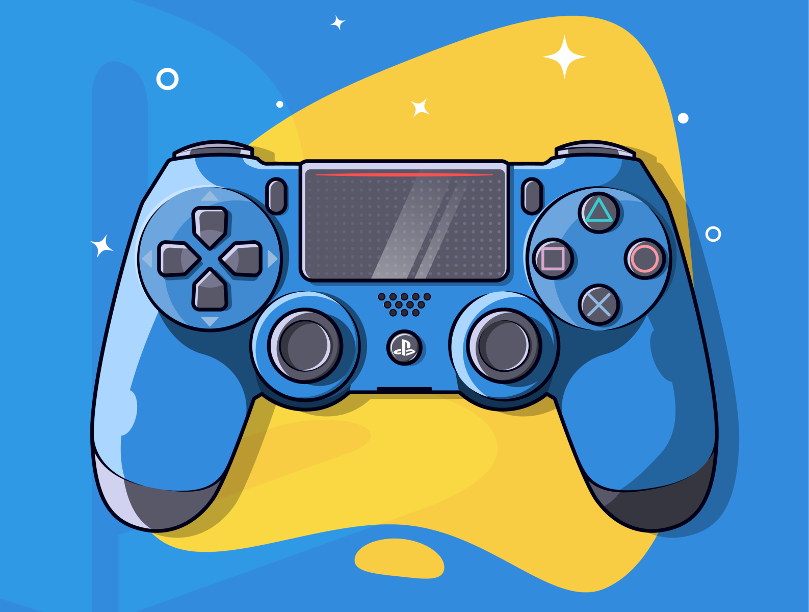 PS4 Controller Illustration by Another Fanatic on Dribbble