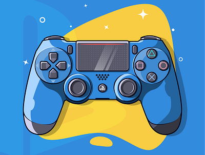 PS4 Controller Illustration adobe anotherfanatic branding design flat games icon illustration illustrator logo playstation vector