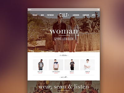 Cult | Website cult design interface t shirt ui ux webdesign website