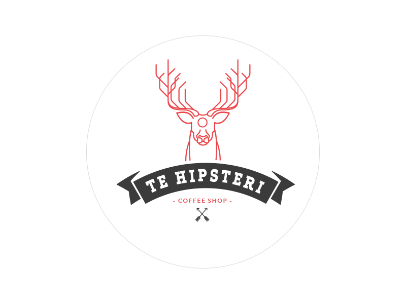 Te Hipsteri branding coffe coffee shop hipster icon logo