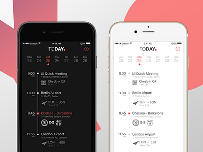 Today | iOS App app calender clean ios iphone mobile schedule task todo ui ux