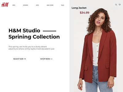 H&M banner by Alice Kamyshenko on Dribbble