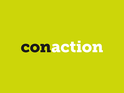conaction Logo bold brand branding brandname consciousness crisp design green logo logotype minimal minimalist logo minimalistic typogaphy typography vector visual identity word wordmark young