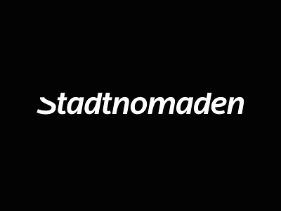 Stadtnomaden Logo black white bold brand branding clean design event event branding logo logotype long name minimal minimalistic signet stadt typography vector visual identity