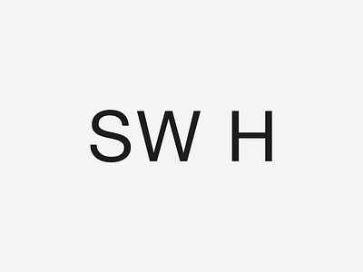 SW H Logo brand branding clean corporate design corporate identity design helvetica logo logotype logotypedesign logotypes minimal minimalistic typography vector visual identity