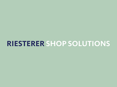 Riesterer Shop Solutions Wordmark bold brand branding clean design logo logo design logotype logotype design minimal minimalistic typography vector visual identity wordmark wordmark logo