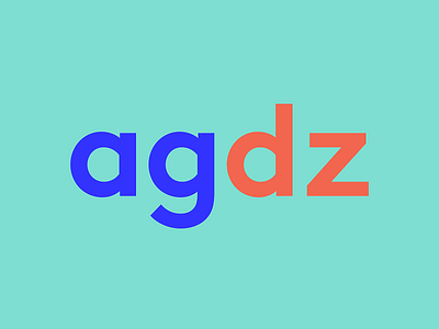 AGDZ Logo brand branding clean design fresh logo logotype minimal minimalistic typography visual identity word mark wordmark wordmark logo