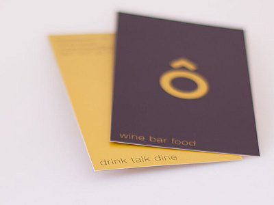 ô Bar Businesscard 2 color brand branding business card business card design businesscard clean design logo minimal minimalistic print typography visual identity