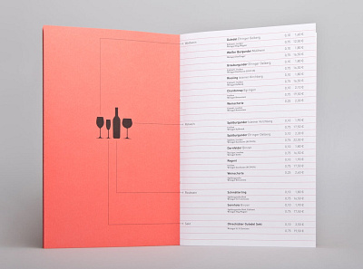 Menu Card for Kulturcafé 2 color black clean design menu card minimal print print design red typography visual identity