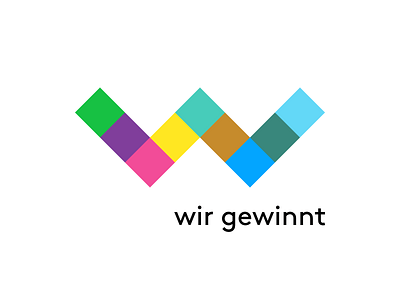 Visual Identity for the workshop event "wir gewinnt" brand brand identity brand identity design branding clean colorful design event keynote logo logo design logodesign logotype minimal minimalistic squares vector visual identity workshop