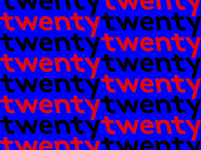2020 blue colorblocking illustration red type typografie typography