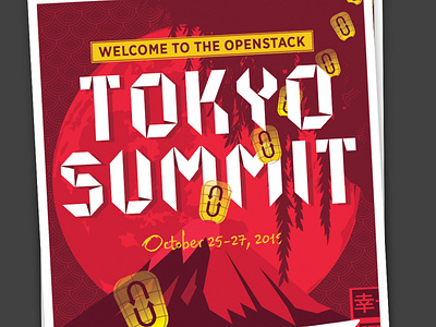 Openstack Tokyo Summit Poster branding branding design event branding freelance graphic design illustration posterdesign typography vector