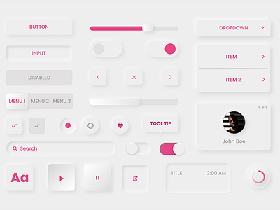 Neumorphic UI Elements