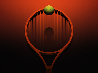 The Disappearance 3d ball design disappearance editorial editorial art editorial illustration gradient graphic design illustration illustrator missing news olympics racket shadow sports tennis texture vector