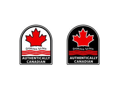 AUTHENTICALLY CANADIAN affinity affinitydesigner canada design flat label labeldesign logo thirtydaylogochallenge thirtylogos