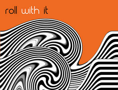 Roll With It affinity design orange logo pattern wave