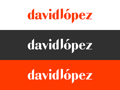 david lópez logo bodoni font identity personal brand personal logo typography wordmark