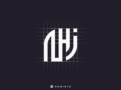 NHJ Concept Logo app branding design design logo icon lettering logo minimal nhj typography vector