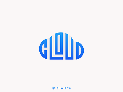 CLOUD Concept Logo app branding cloud design design logo icon lettering logo minimal typography vector