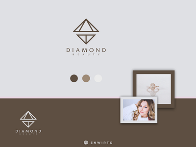 diamond concept logo branding design design logo diamond icon lettering logo minimal typography vector web