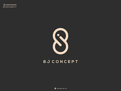 8J Concpet Logo 8j app branding design design logo icon lettering logo minimal typography vector web