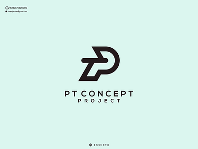 PT Concept Logo Dsign app branding design design logo icon lettering logo minimal pt pterodactyl typography vector