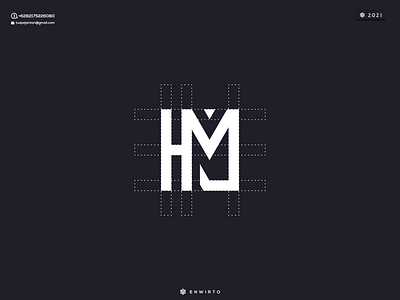 HM Concept Logo Design app branding design design logo icon lettering logo minimal typography vector