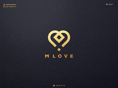 M LOVE Concept Logo app branding design design logo icon lettering logo love minimal typography vector