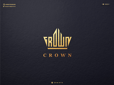 CROWN Concept Logo app branding crown design design logo icon lettering logo minimal typography vector