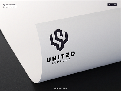 UNITED SUPPORT Logo Design app branding design design logo icon lettering logo minimal typography vector