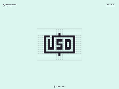 USD Concept Logo app branding design design logo icon lettering logo minimal typography usd vector