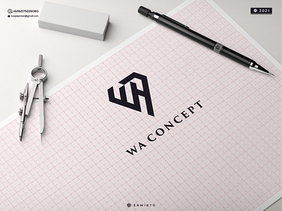 Letter WA Concept Logo