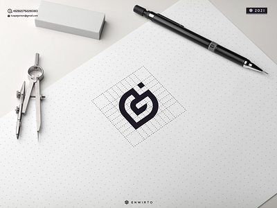 Letter GJ Concept Logo app branding design design logo gj icon lettering logo minimal typography vector